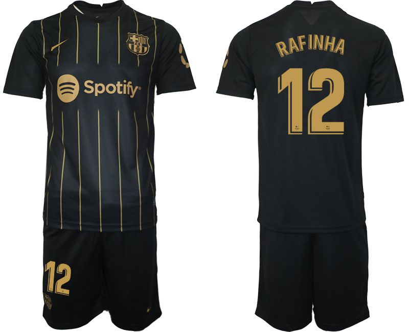 Men 2022-2023 Club Barcelona Black away #12 Soccer Jersey